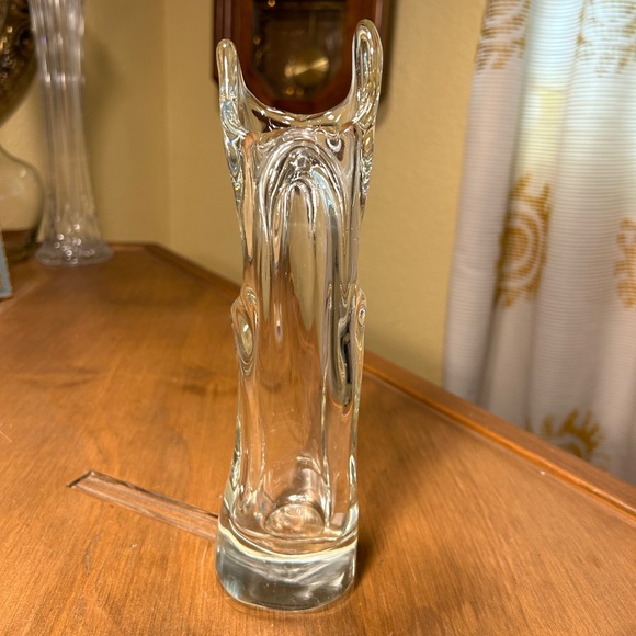 Art Glass Vase by Jan Beranek for Skrdlovice Czech Bohemia 9 1/4” Tall Vintage - Picture 4 of 7